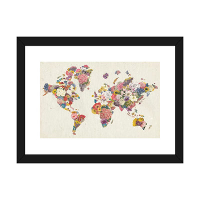 «Botanical Floral Map Light» par Wild Apple Portfolio - impression d'art graphique