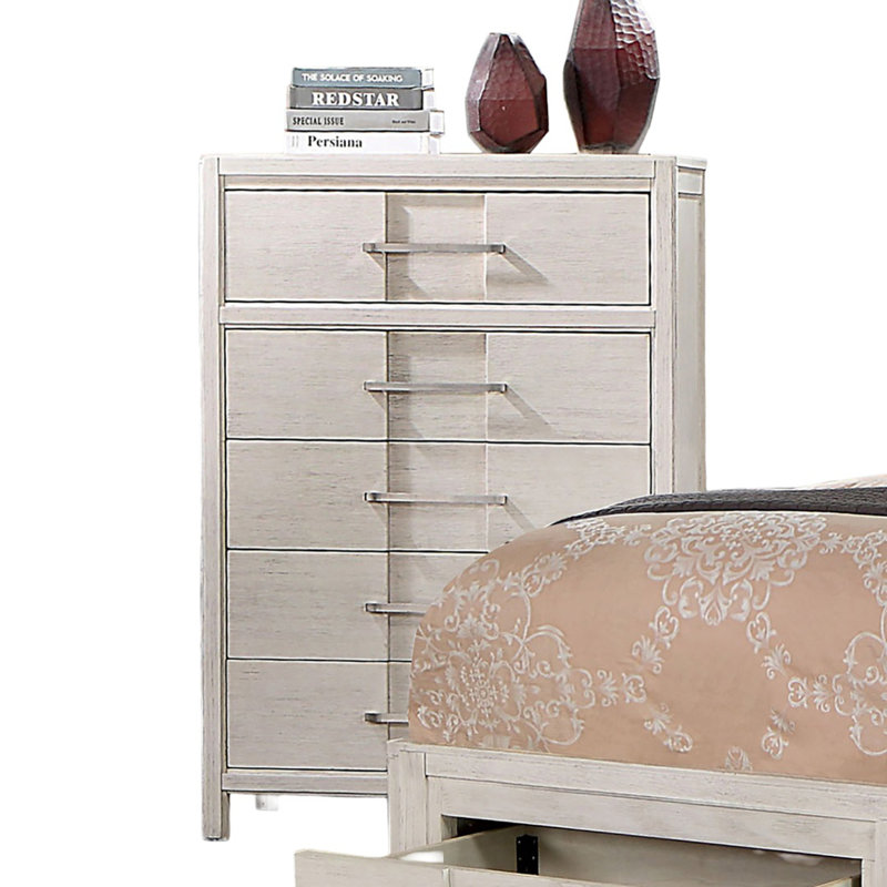 Transitional Style 1pc Chest, White