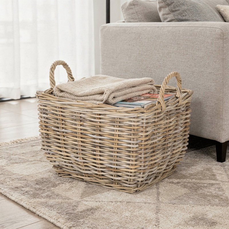 Beachcrest Home™ Ayriauna Rattan Basket
