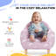 AIYAPLAY Kids Armchair Glow in the Dark Single Chair Toddler Tub Pink