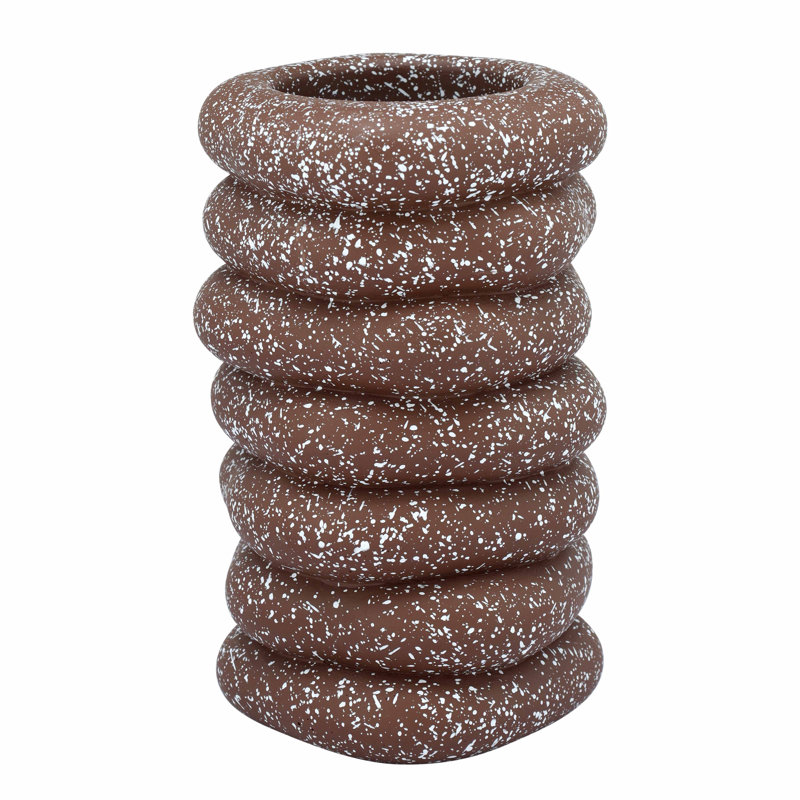 Gabby Speckled Rust Cairn Vase, Rust
