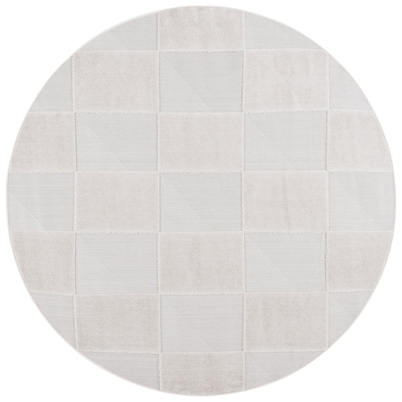 Tapis géométrique Keylani Performance, Rond 6 pi 7 po