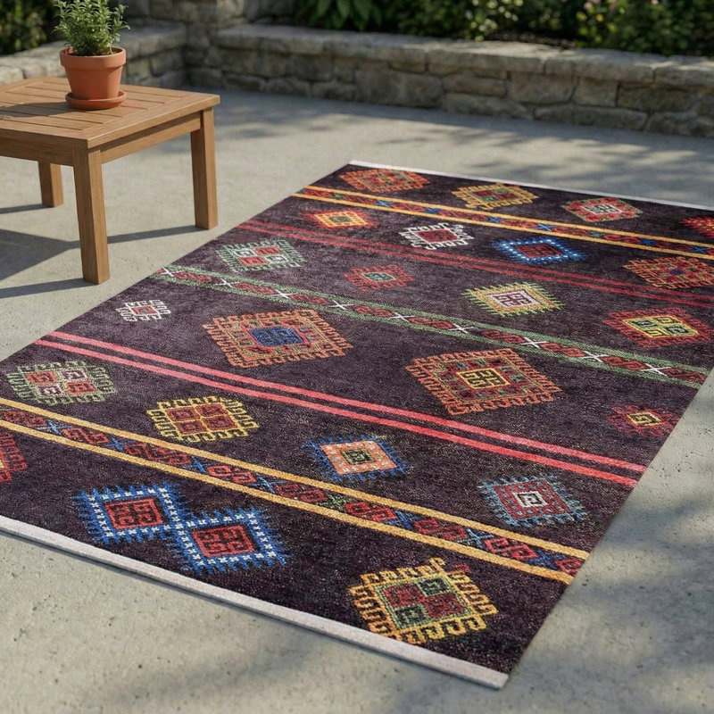 Tapis marocain Thambiah, Tapis de couloir 2 pi 8 po x 9 pi 11 po