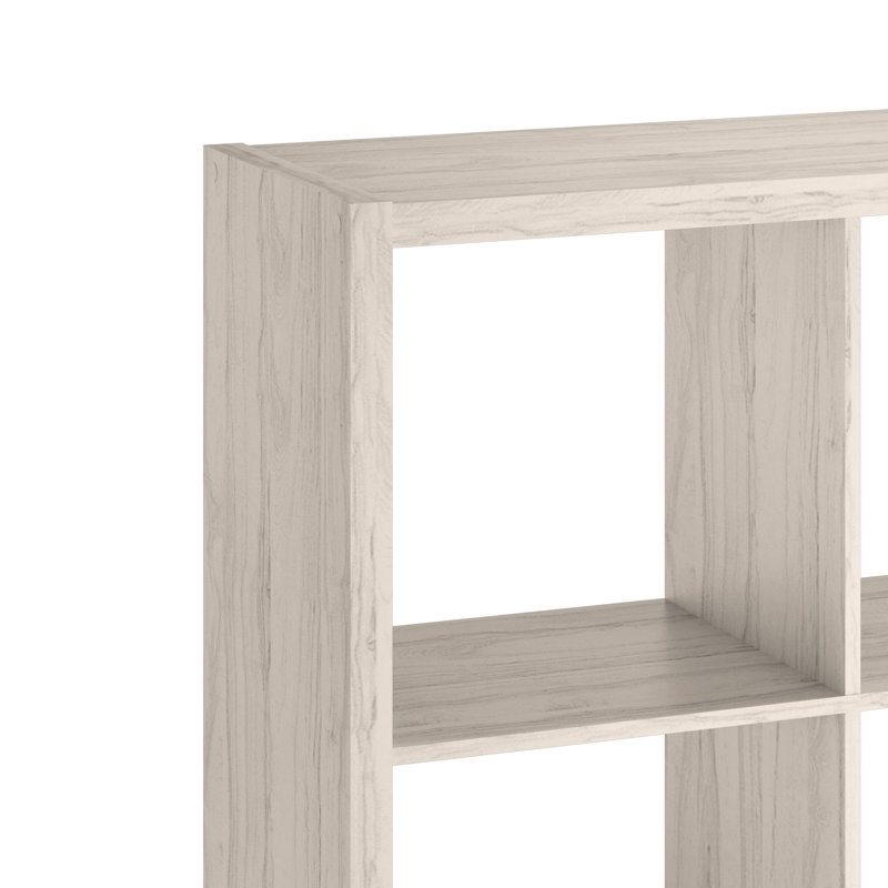 30" H x 30" W Decorative Cube Bookcase, Bleached Walnut