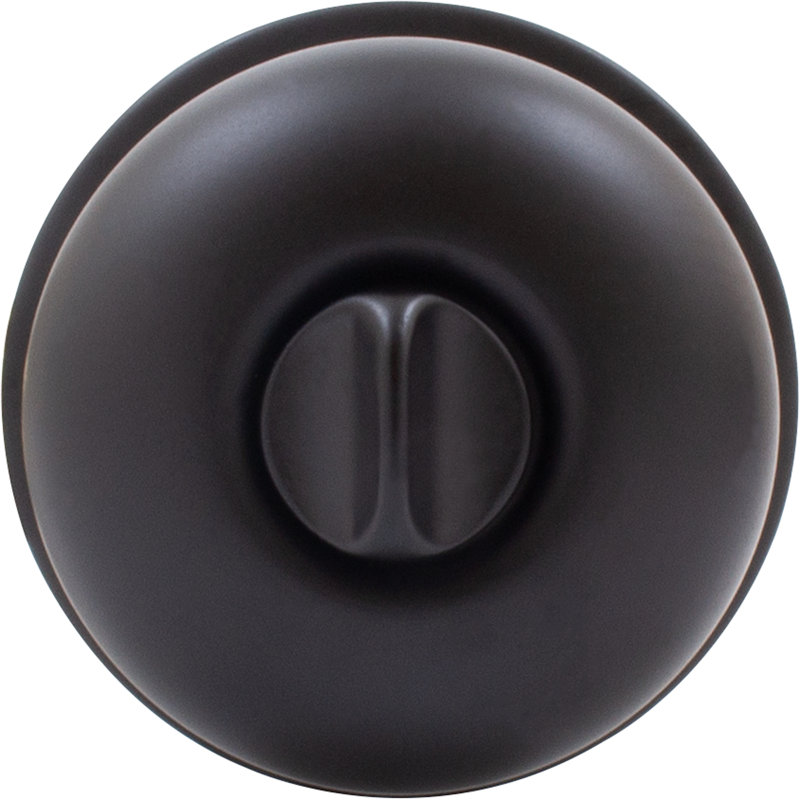 Poignée de porte à clé Highland, Noir mat, Confidentialité