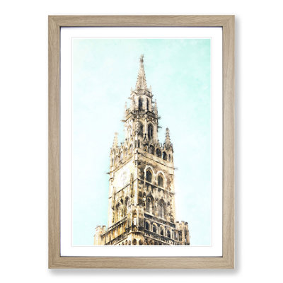 Marienplatz Town Hall in Germany - Picture Frame Graphic Art