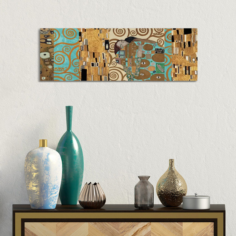 Klimt 150 Anniversary I by Gustav Klimt - Wrapped Canvas Panoramic Print, 30.48 cm H x 91.44 cm W x 1.91 cm D