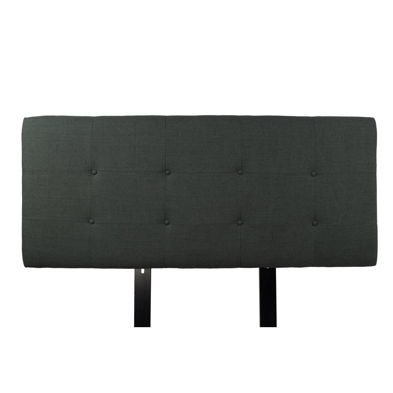 Hadassah Upholstered Headboard, Twin, Charcoal