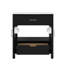 Ensemble de meuble-lavabo et lavabo autoportant de 30 pouces avec armoire à tiroirs avec lavabo en céramique et 2 portes à fermeture douce-933046604