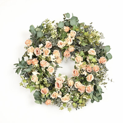 Couronne de fleurs de lierre artificielle 26 po