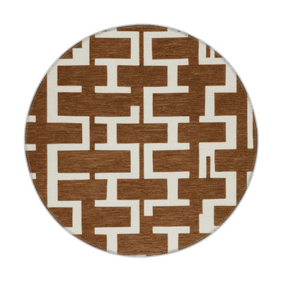 Tapis brun intérieur et extérieur Trellis