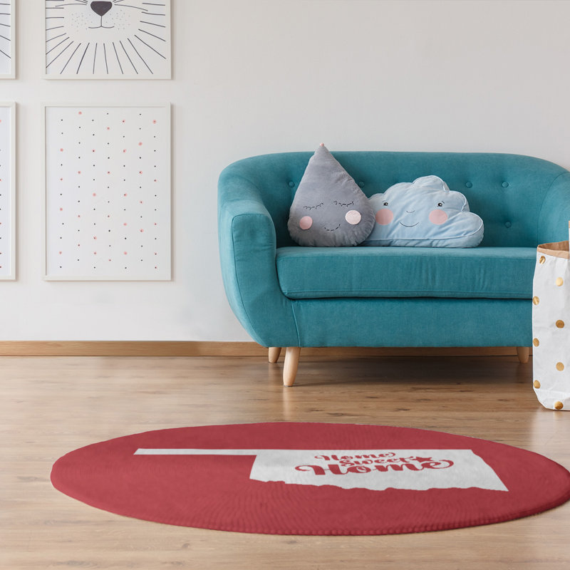 Chenille Indoor Rug, Round 5'