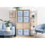 13 cubes de rangement pliables avec poignées 1 pièce, bleu pastel-1412599649