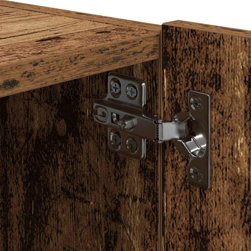 TV Wall Cabinet Engineered Wood, Old Wood, 31cm H x 80cm L x 35cm W