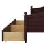 Lit de jour simple avec tiroirs de rangement et étagère de tête de lit, structure de lit de jour rétro en bois-754638213