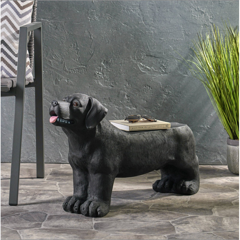 Banc d'extérieur MGO DOG Bench, aucun assemblage requis, Noir