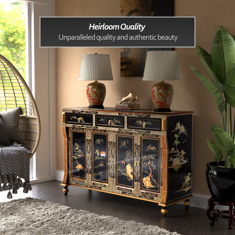 Black Lacquer Sideboard - Landscape