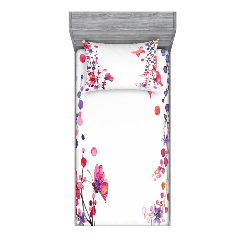 Microfiber Sheet Set, Twin Sheet Set with Fitted Sheet