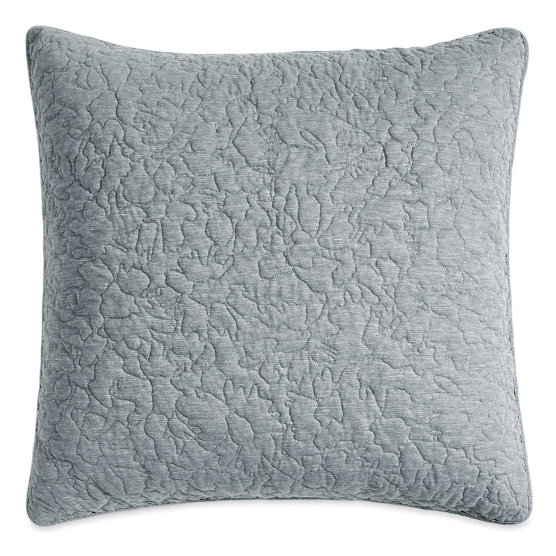 Speckled Jersey 100% Cotton Envelope Sham, Gray, Euro