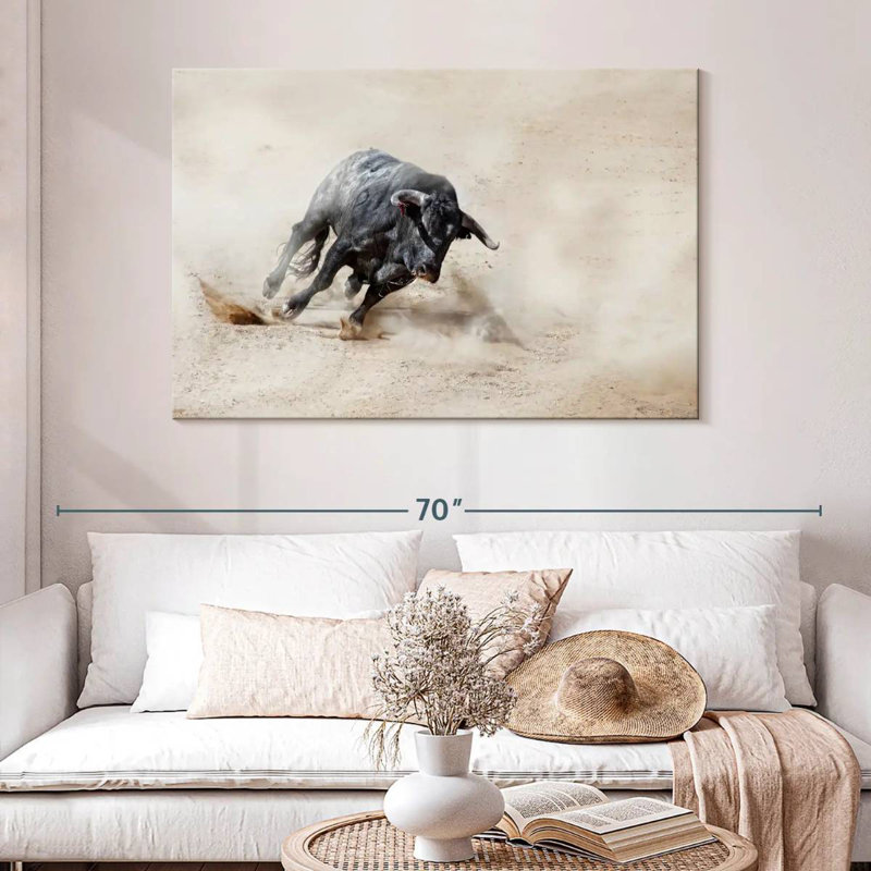 Brampt Charging Bull, 32" H x 48" W