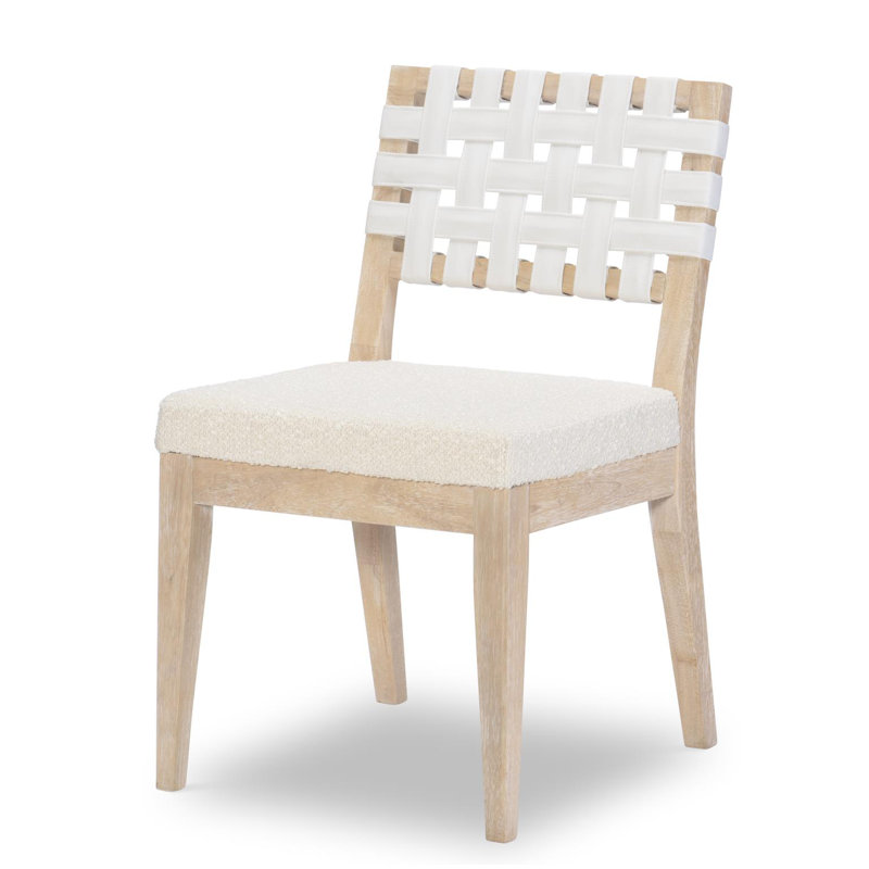 Chaise d'appoint à dossier bas brun / crème Biscayne