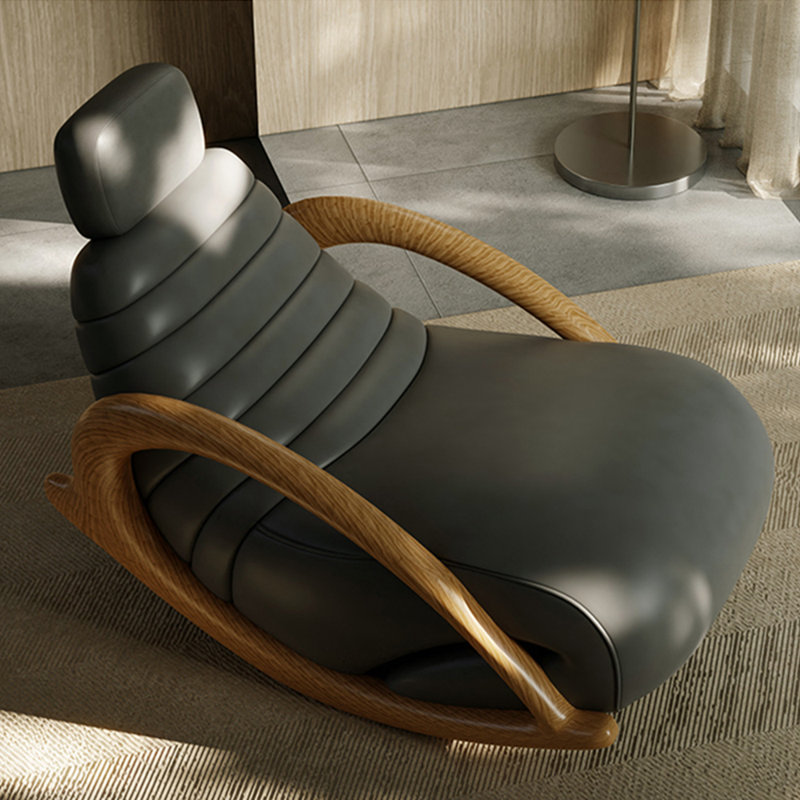 Chaise berçante Creative Fashion, Gris, Brun