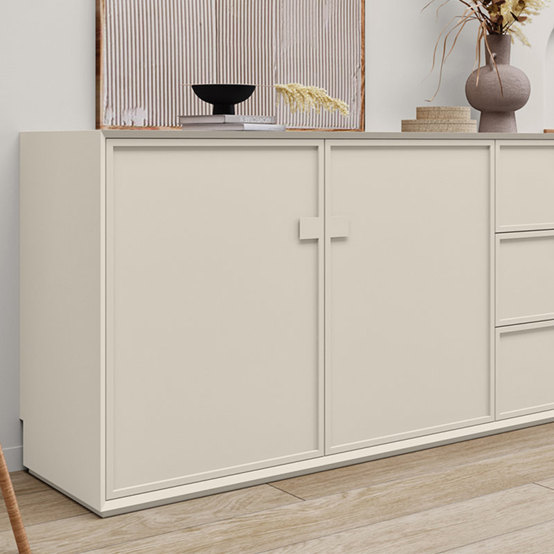 Buffet moderne avec 2 portes et 3 tiroirs