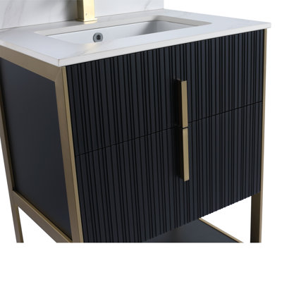 Meuble-lavabo moderne avec plateau en pierre Serenity