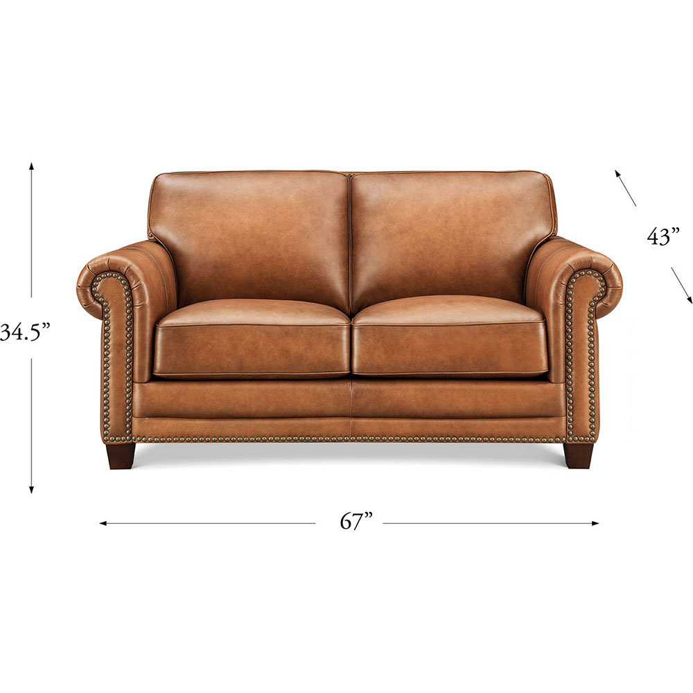 Alibi Top Grain Leather Loveseat
