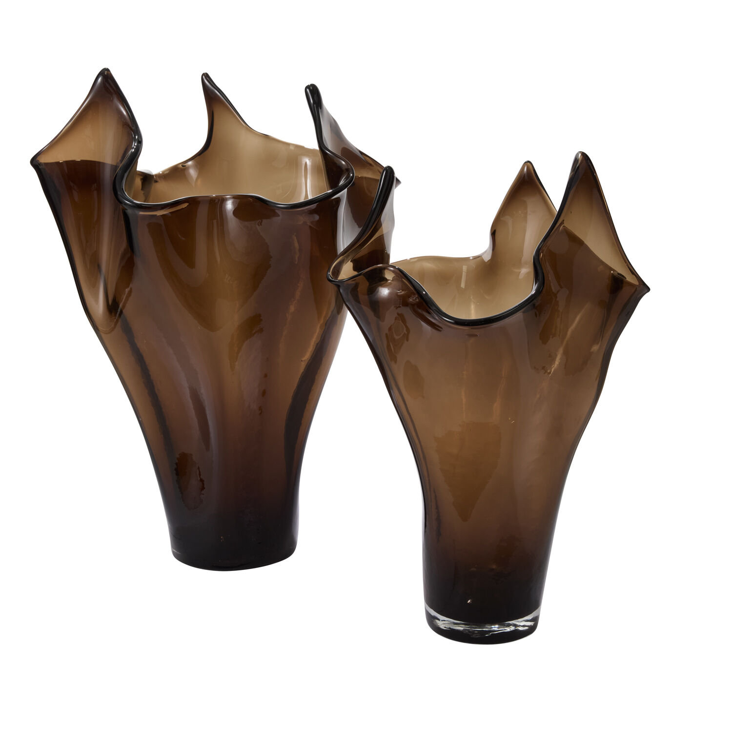Peaked Glass Vase 16"x 21.5", 21.5" H x 16" W x 16" D