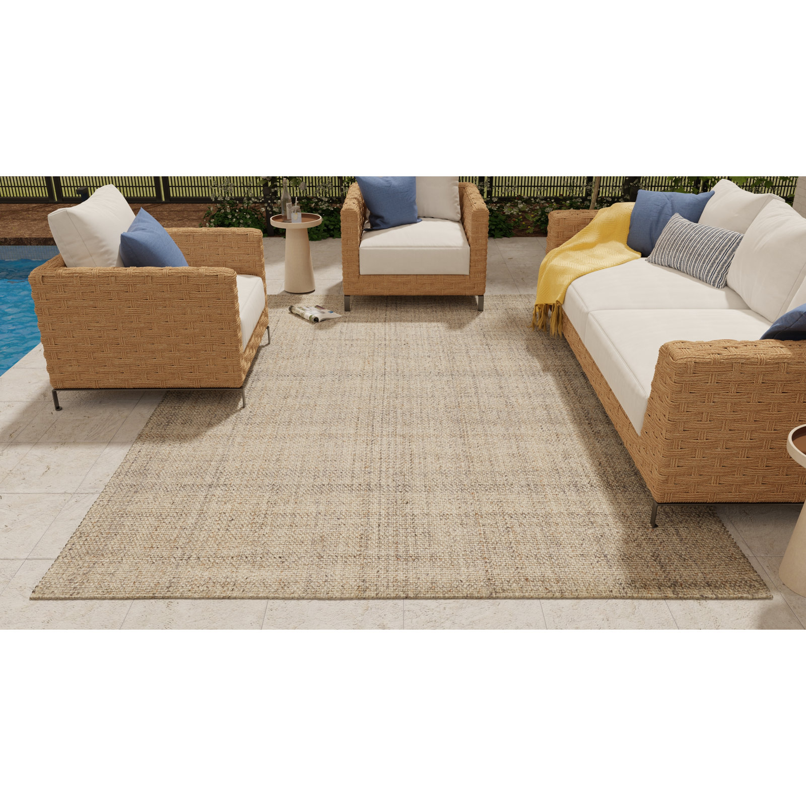 Fleurette Handmade Rug, Rectangle 9' x 12'