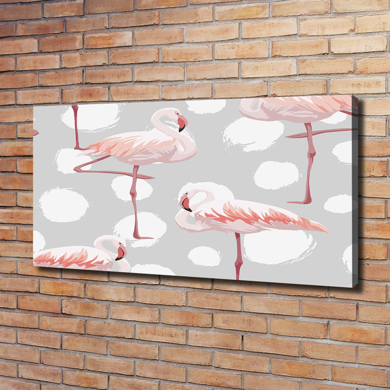 Flamingos - Wrapped Canvas Print