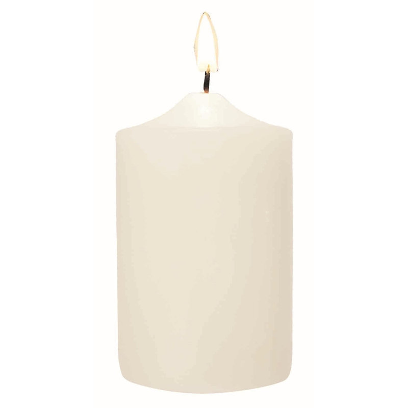 Ensemble de 2 chandelles blanches, H 8 po x l 2,8 po x P 2,8 po, Blanc, 2