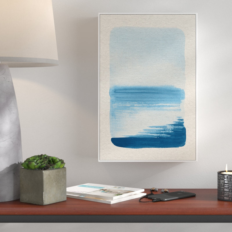 Blue flows iii-impression sur toile encadrée, H 18 po x l 12 po x P 3,5 po