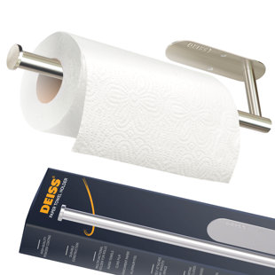Deiss Pro Paper Towel Holder For Kitchen - Rust-resistant Stainless Steel, Space-saving Paper Towel