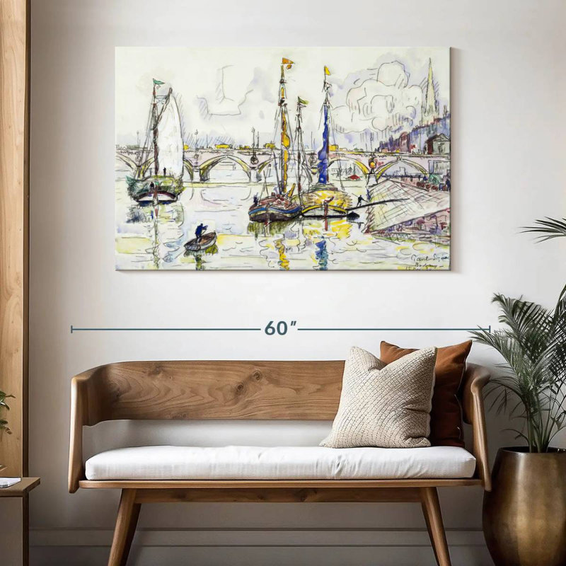 Mehar le port de Bordeaux, H 32 po x l 48 po