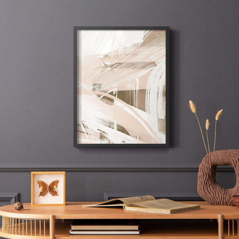 Reproduction encadrée Earthtone Swipe II - bois massif, Noir, H 28 po x l 22 po