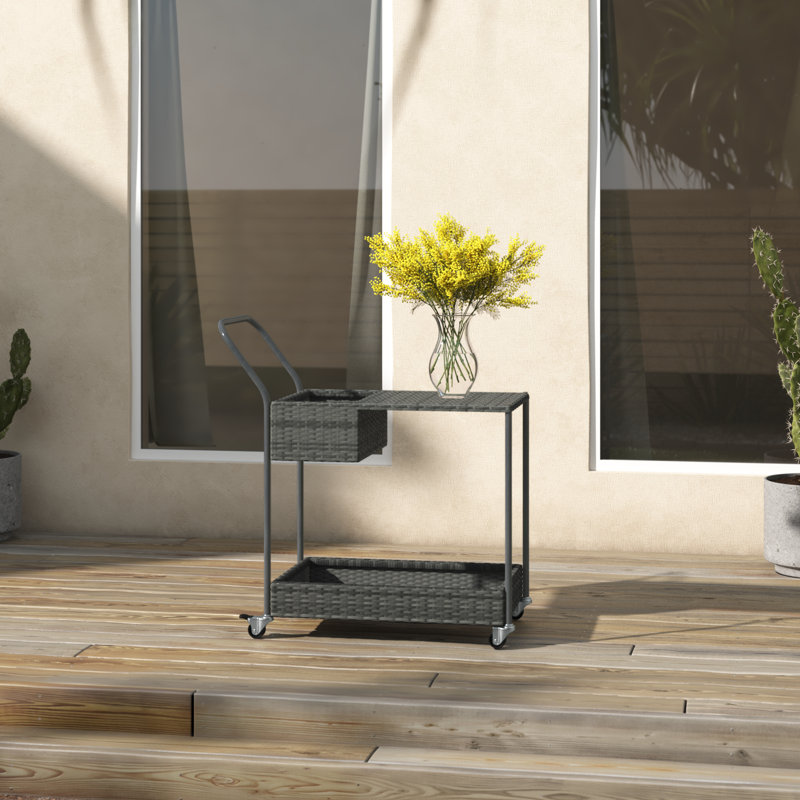 Chambord Bar Cart with Aluminum Frame