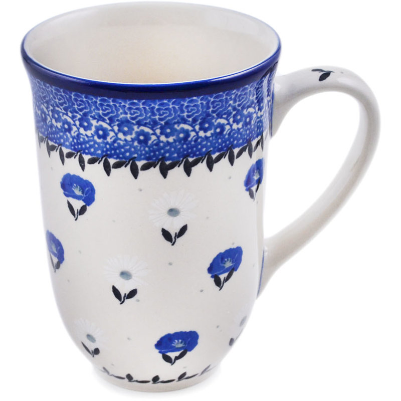 Poterie polaise 19 oz. Tasse en grès - Coquelicots dans la neige