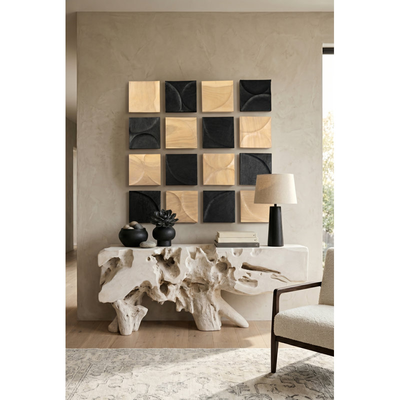 Curve Wall Tile, Wave, Black, Black