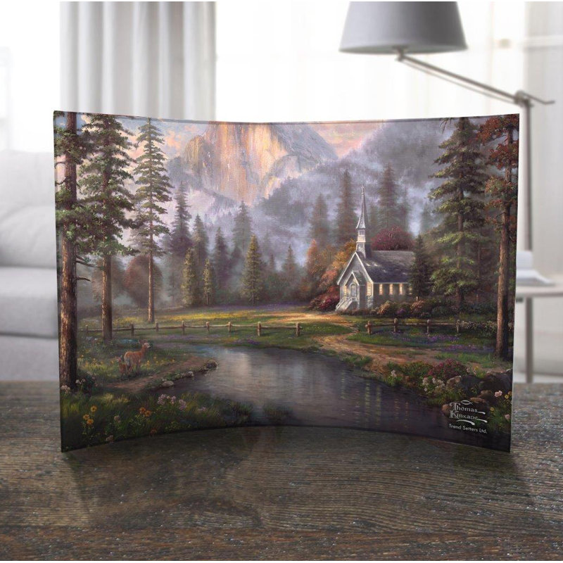 Alba Thomas, impression sur toile incurvée The Valley de The Kinkade