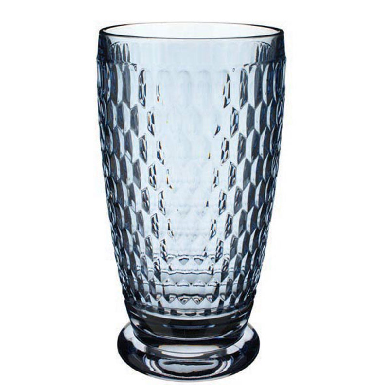 Villeroy & Boch Boston 13.5 oz. Lead Free Crystal Highball Glass, S/4, Blue