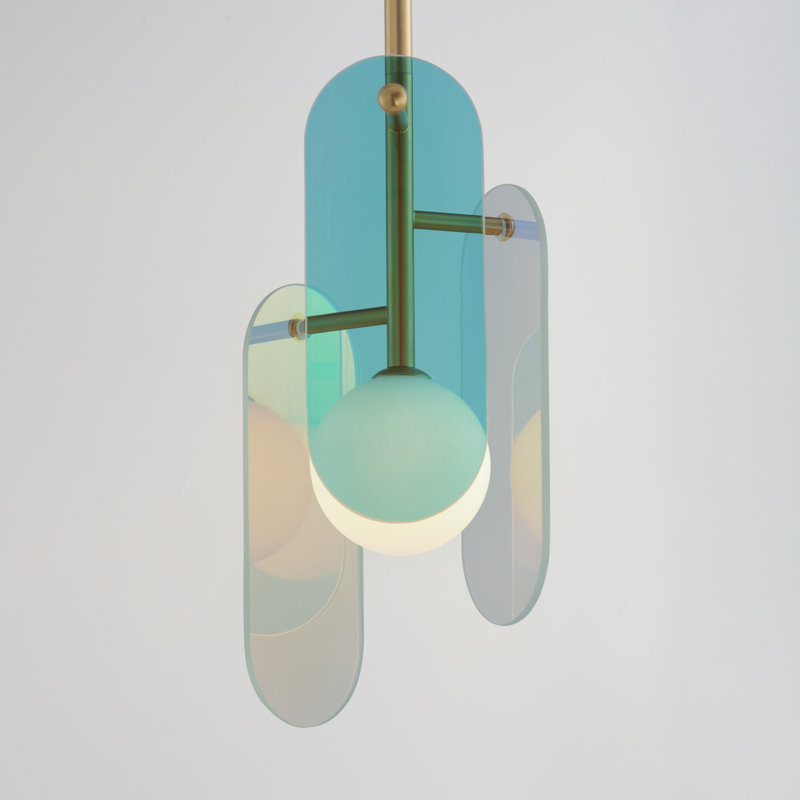 Megalith 1 - Light LED Pendant, Dichroic, Natural Aged Brass