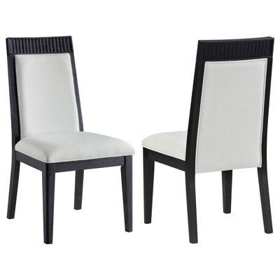 Chaise d'appoint Brookmead gris et noir (ensemble de 2)