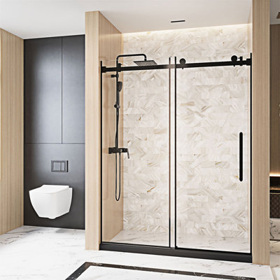 Porte de douche coulissante simple sans cadre