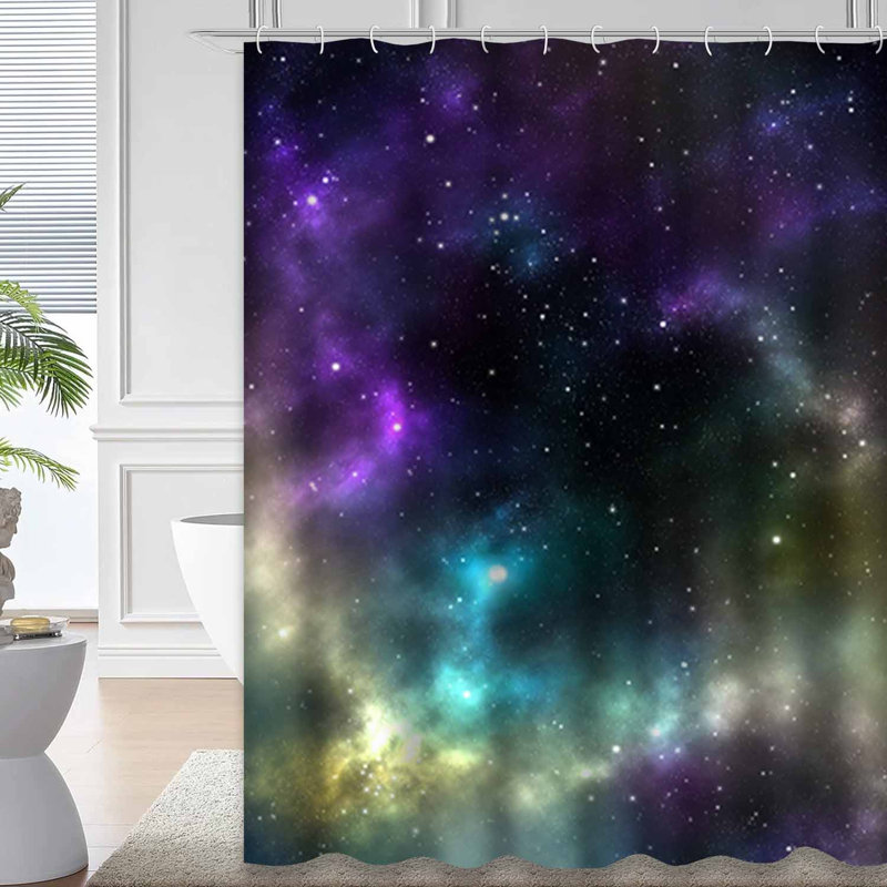 Rideau de douche à 12 crochets Galaxy, L 72 po x l 84 po