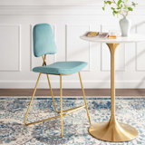 Tabouret de bar en velours Ponder Performance de Modway
