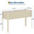 50x17x32 Inch Galvanized Raised Garden Bed with Legs, Elevated Planter Box for Vegetables, Flowers, Herbs, Beige-1347147655