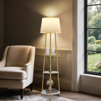 Abdulahi 150cm Gold Tripod Floor Lamp