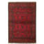 Tapis de zone en laine rouge/noir 4 pi x 6 pi 3 po à main one-of-kind-noué la 2010 esari turque Bagatelle